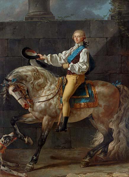 Jacques-Louis David Equestrian portrait of Stanislaw Kostka Potocki oil painting picture